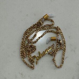 Gold Personalized Custom Name Glasses Chain